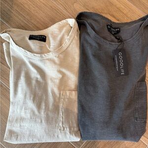 Goodlife Cream and Gray T-Shirts - Men’s XL